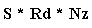 Text Box: S * Rd * Nz