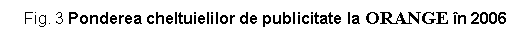 Text Box: Fig. 3 Ponderea cheltuielilor de publicitate la ORANGE in 2006